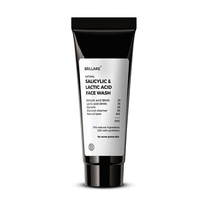 Mini Salicylic and Lactic Acid Face Wash for acne prone skin (20ml)