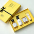 Brillare Saffron Swirl Gift Box with Saffron & Coconut Body Wash, Body Lotion, Bathing Bar and Hand Creme. 