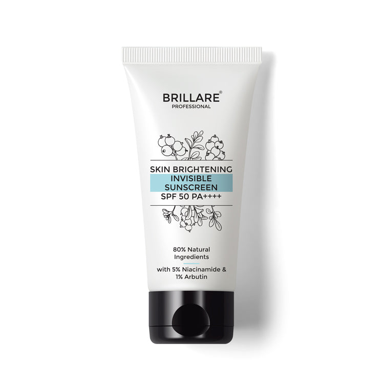 front view of Brillare Professional Skin Brightening Invisible Sunscreen SPF 50 PA++++