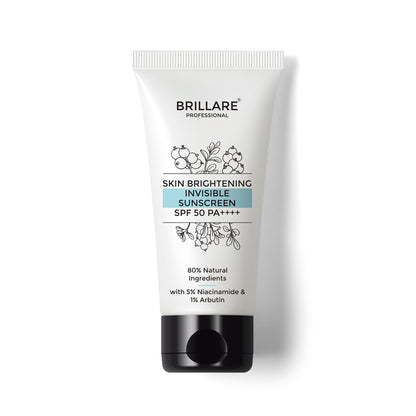 front view of Brillare Professional Skin Brightening Invisible Sunscreen SPF 50 PA++++