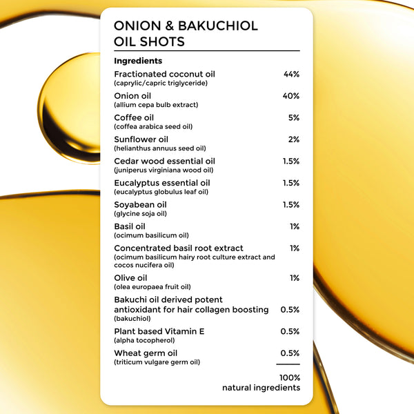 Onion & Bakuchiol Oil Shots and Onion Oil Combo For Hair Fall Reduction