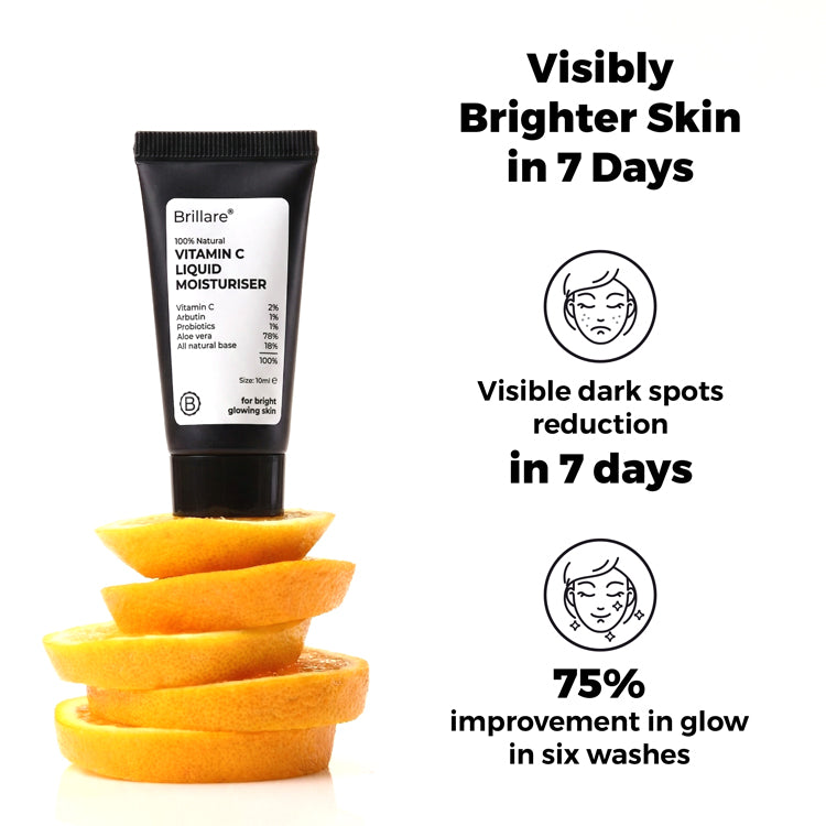 Mini Vitamin C Liquid Moisturizer for bright, glowing skin (10ml)