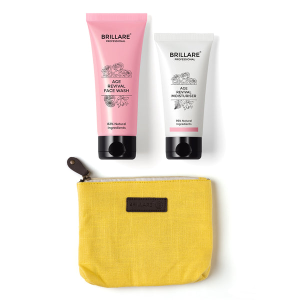 Age Revival Face Wash & Moisturiser with Yellow Pouch