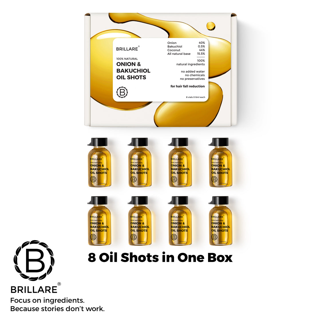 Onion & Bakuchiol Oil Shots For Hair Fall Reduction