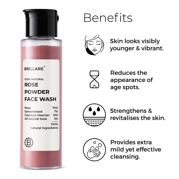 Rose Powder Face Wash For Youthful Skin 30g