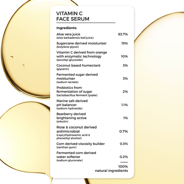 10% Vitamin C Face Serum & Vitamin C Powder Face Wash (15g) Combo for Pigmented Skin